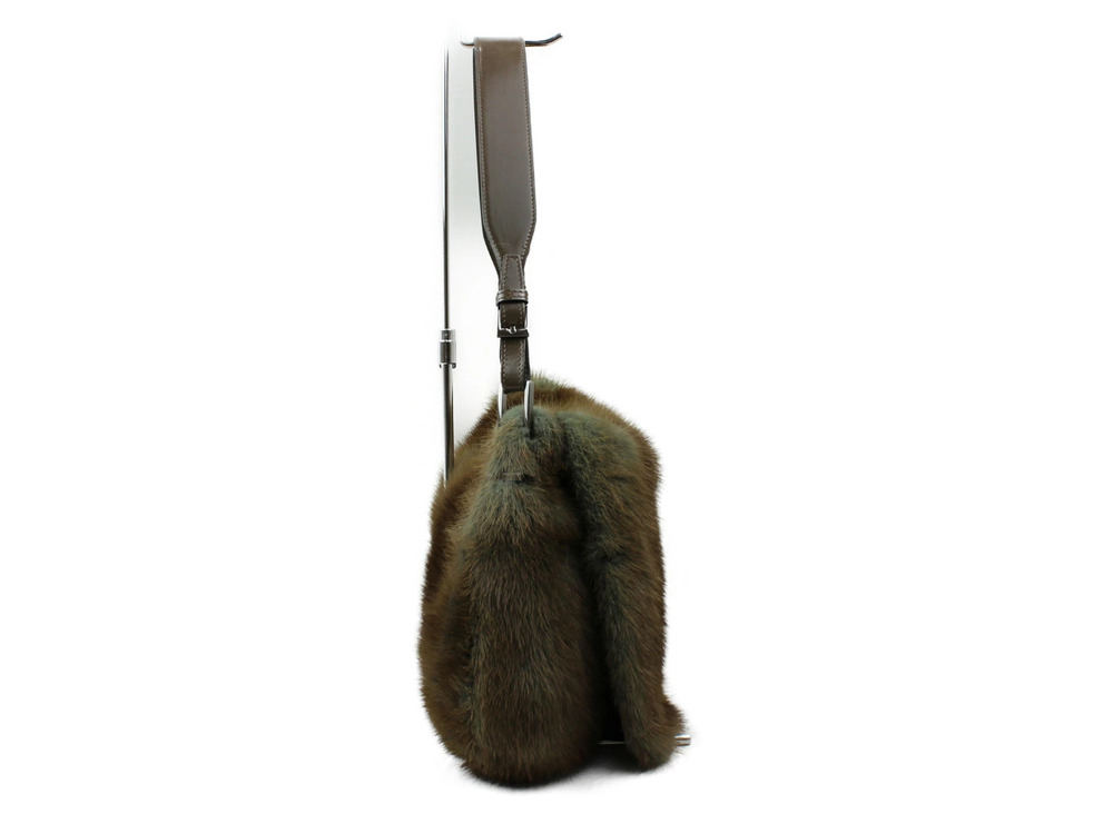 Gucci Bag Mink Fur Shoulder Black